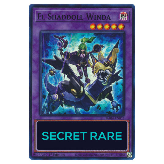 El Shaddoll Winda RA04-EN052-SCR card from the Yu-Gi-Oh! set Quarter Century Stampede