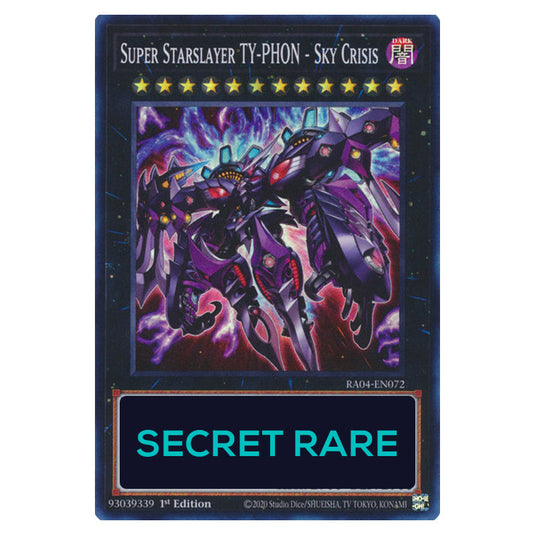 Super Starslayer TY-PHON - Sky Crisis RA04-EN072-SCR card from the Yu-Gi-Oh! set Quarter Century Stampede