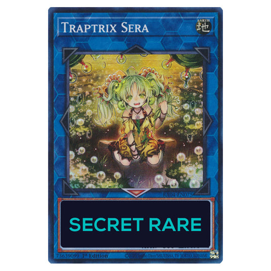 Traptrix Sera RA04-EN075-SCR card from the Yu-Gi-Oh! set Quarter Century Stampede