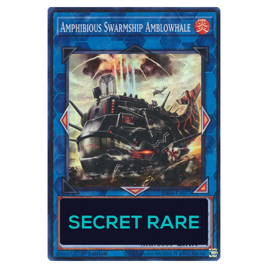 Amphibious Swarmship Amblowhale RA04-EN077-SCR card from the Yu-Gi-Oh! set Quarter Century Stampede