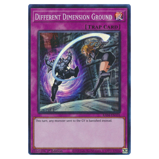 Different Dimension Ground RA04-EN101-SR card from the Yu-Gi-Oh! set Quarter Century Stampede