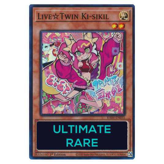 Live☆Twin Ki-sikil RA04-EN035-UTR card from the Yu-Gi-Oh! set Quarter Century Stampede