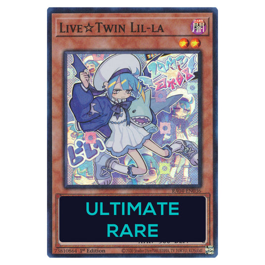 Live☆Twin Lil-la RA04-EN036-UTR card from the Yu-Gi-Oh! set Quarter Century Stampede