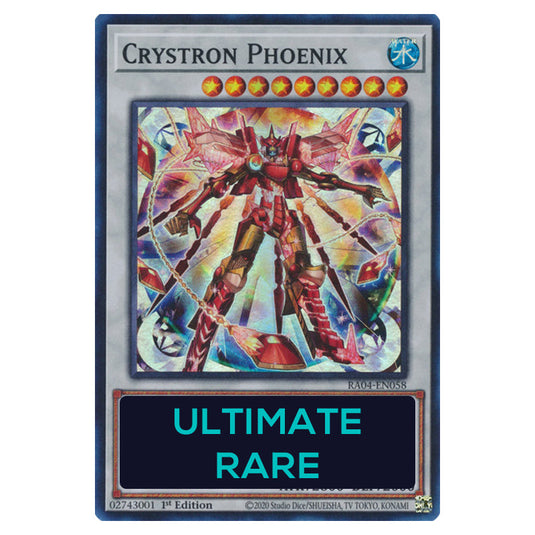 Crystron Phoenix RA04-EN058-UTR card from the Yu-Gi-Oh! set Quarter Century Stampede