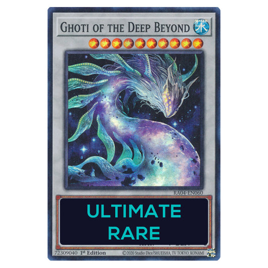 Ghoti of the Deep Beyond RA04-EN060-UTR card from the Yu-Gi-Oh! set Quarter Century Stampede