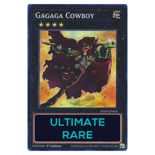 Gagaga Cowboy RA04-EN064-UTR card from the Yu-Gi-Oh! set Quarter Century Stampede