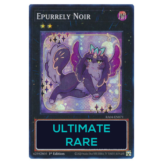 Epurrely Noir RA04-EN071-UTR card from the Yu-Gi-Oh! set Quarter Century Stampede