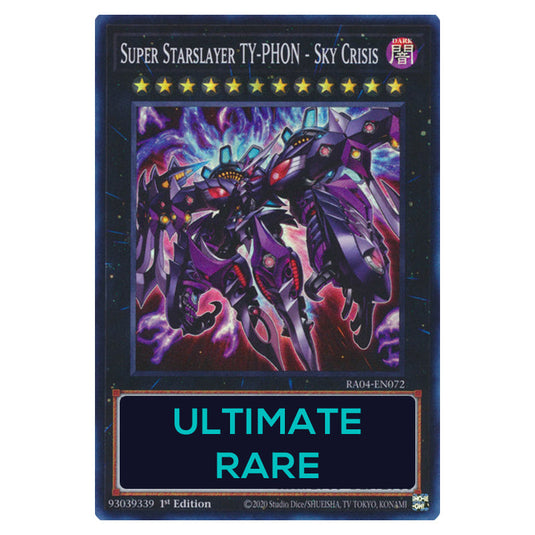 Super Starslayer TY-PHON - Sky Crisis RA04-EN072-UTR card from the Yu-Gi-Oh! set Quarter Century Stampede