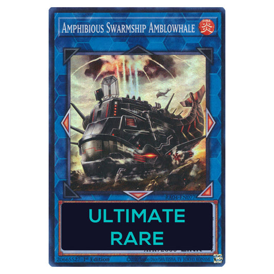 Amphibious Swarmship Amblowhale RA04-EN077-UTR card from the Yu-Gi-Oh! set Quarter Century Stampede