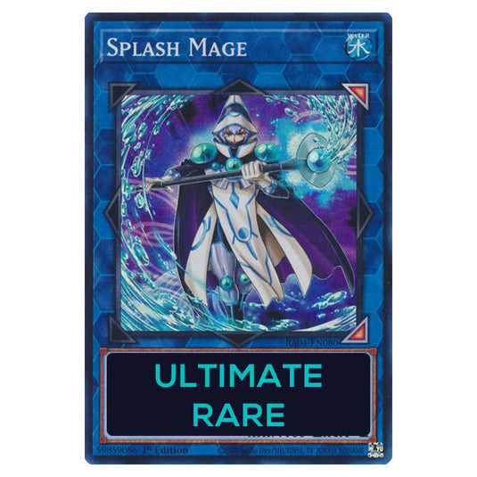 Splash Mage RA04-EN080-UTR card from the Yu-Gi-Oh! set Quarter Century Stampede