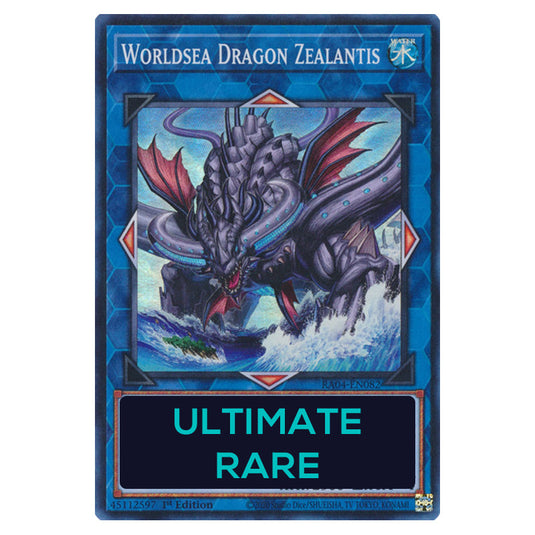 Worldsea Dragon Zealantis RA04-EN082-UTR card from the Yu-Gi-Oh! set Quarter Century Stampede