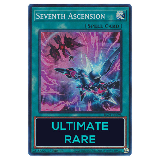 Seventh Ascension RA04-EN098-UTR card from the Yu-Gi-Oh! set Quarter Century Stampede