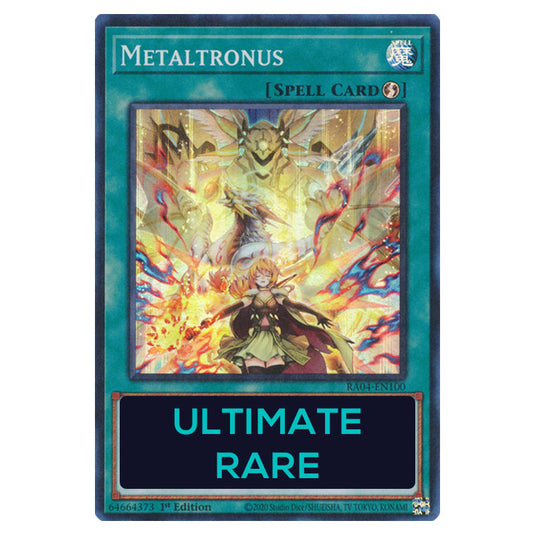 Metaltronus RA04-EN100-UTR card from the Yu-Gi-Oh! set Quarter Century Stampede