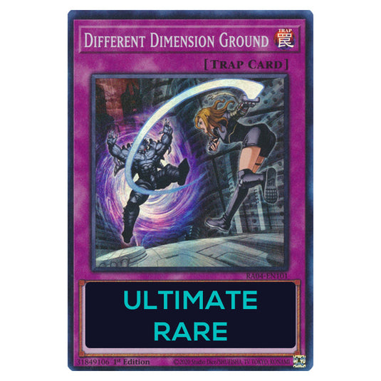 Different Dimension Ground RA04-EN101-UTR card from the Yu-Gi-Oh! set Quarter Century Stampede