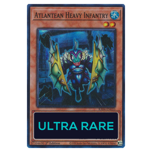 Atlantean Heavy Infantry RA04-EN010-UR card from the Yu-Gi-Oh! set Quarter Century Stampede
