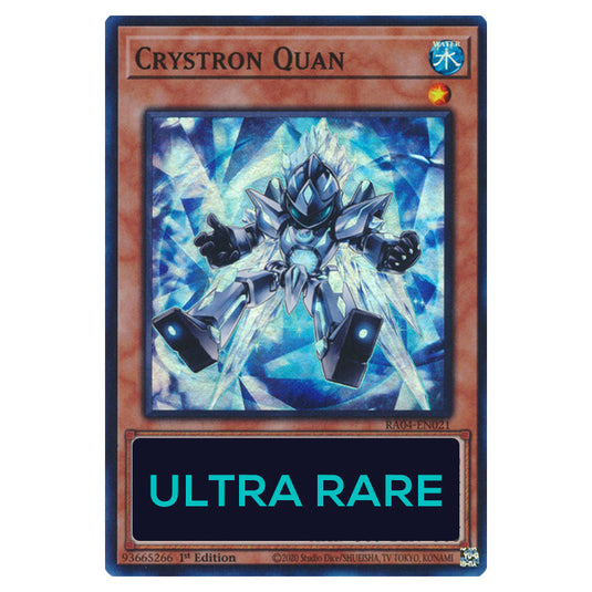 Crystron Quan RA04-EN021-UR card from the Yu-Gi-Oh! set Quarter Century Stampede