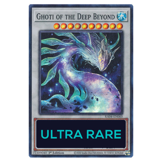 Ghoti of the Deep Beyond RA04-EN060-UR card from the Yu-Gi-Oh! set Quarter Century Stampede