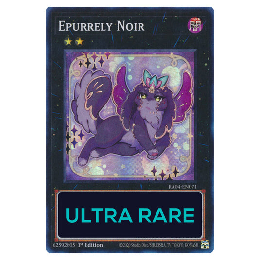 Epurrely Noir RA04-EN071-UR card from the Yu-Gi-Oh! set Quarter Century Stampede