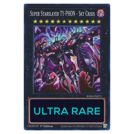 Super Starslayer TY-PHON - Sky Crisis RA04-EN072-UR card from the Yu-Gi-Oh! set Quarter Century Stampede
