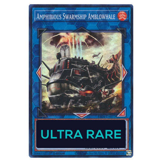 Amphibious Swarmship Amblowhale RA04-EN077-UR card from the Yu-Gi-Oh! set Quarter Century Stampede