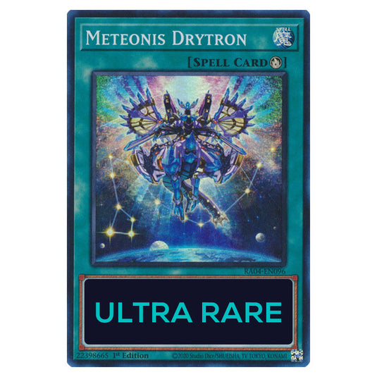 Meteonis Drytron RA04-EN096-UR card from the Yu-Gi-Oh! set Quarter Century Stampede