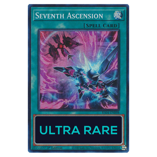 Seventh Ascension RA04-EN098-UR card from the Yu-Gi-Oh! set Quarter Century Stampede