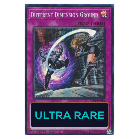 Different Dimension Ground RA04-EN101-UR card from the Yu-Gi-Oh! set Quarter Century Stampede