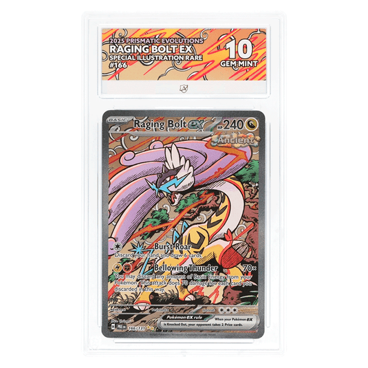 Pokemon - Scarlet & Violet - Prismatic Evolutions - Raging Bolt ex - 166/131 (ACE Label 10 Graded Slab)