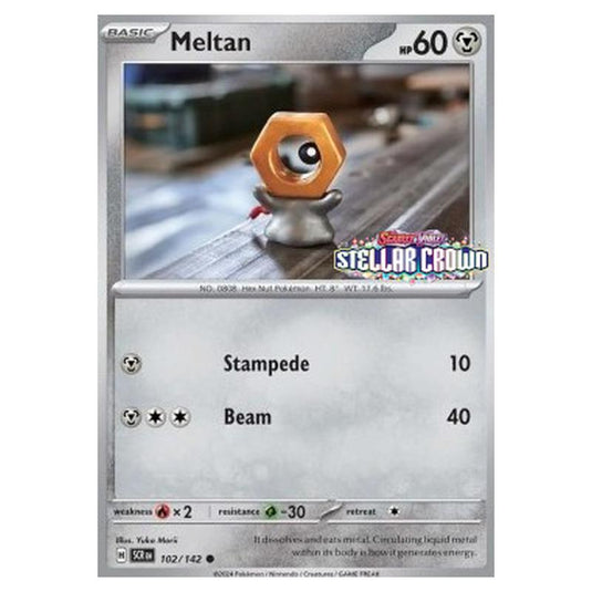 Pokemon - Stellar Crown - Meltan 102/142 (Cosmo Holo)