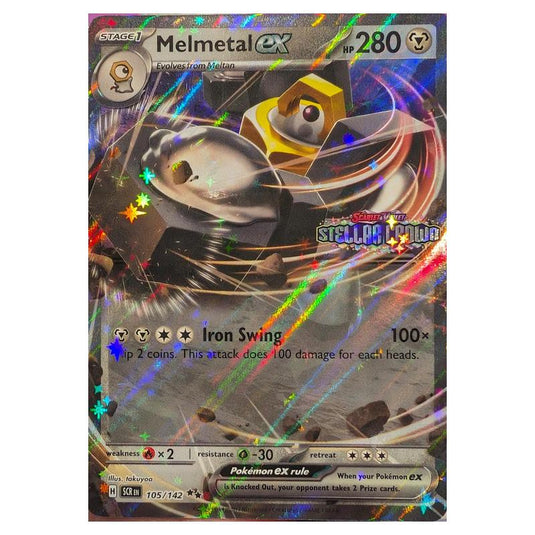 Pokemon - Stellar Crown - Melmetal 105/142 (Cosmo Holo)