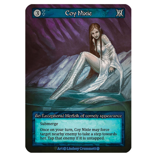 Coy Nixie  card from the Sorcery: Contested Realm set Arthurian Legends