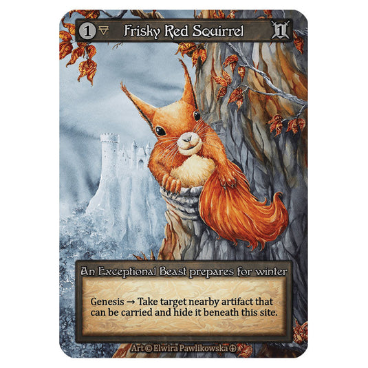 Frisky Red Squirrel  card from the Sorcery: Contested Realm set Arthurian Legends