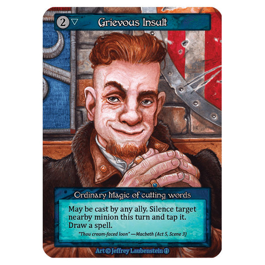 Grievous Insult  card from the Sorcery: Contested Realm set Arthurian Legends