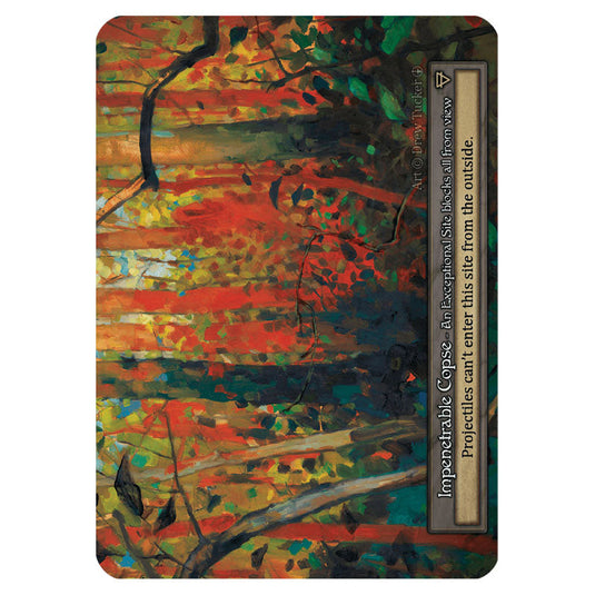 Impenetrable Copse  card from the Sorcery: Contested Realm set Arthurian Legends