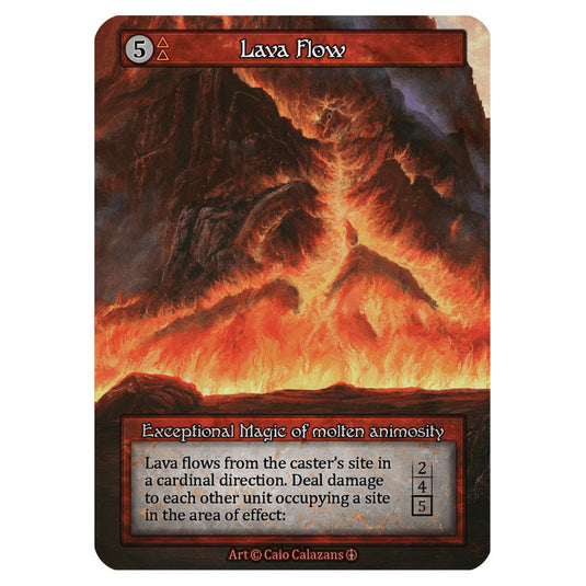 Lava Flow  card from the Sorcery: Contested Realm set Arthurian Legends