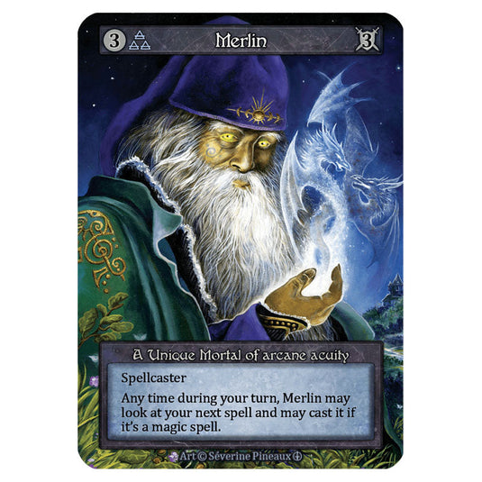 Merlin  card from the Sorcery: Contested Realm set Arthurian Legends