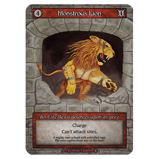 Monstrous Lion  card from the Sorcery: Contested Realm set Arthurian Legends