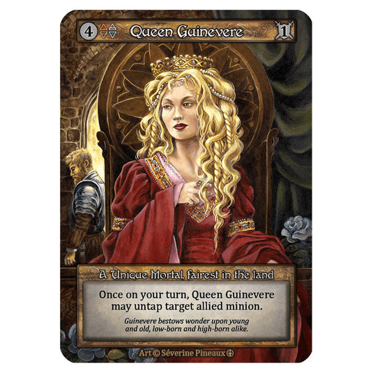 Queen Guinevere  card from the Sorcery: Contested Realm set Arthurian Legends