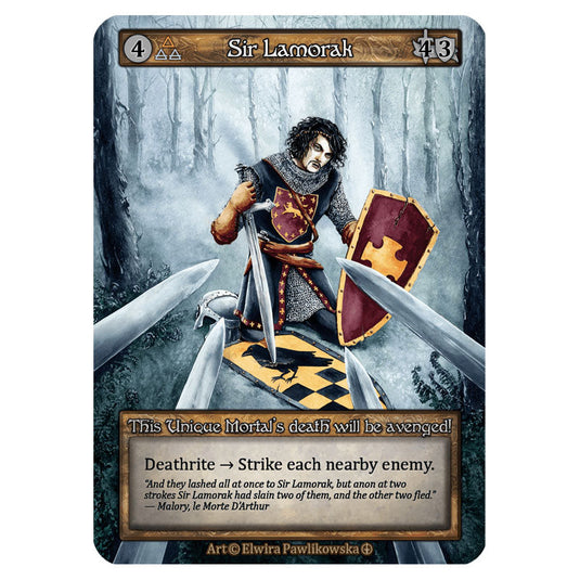 Sir Lamorak  card from the Sorcery: Contested Realm set Arthurian Legends