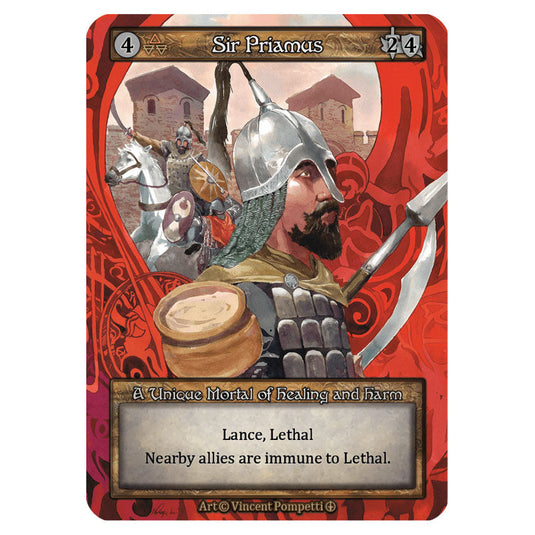 Sir Priamus  card from the Sorcery: Contested Realm set Arthurian Legends