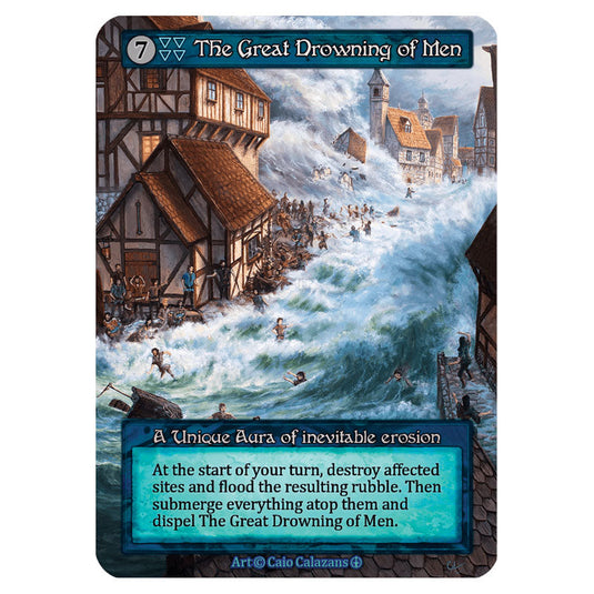 The Great Drowning of Men  card from the Sorcery: Contested Realm set Arthurian Legends