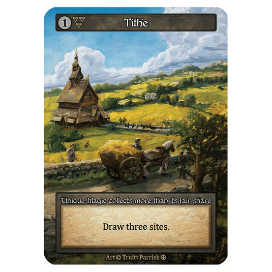 Tithe  card from the Sorcery: Contested Realm set Arthurian Legends