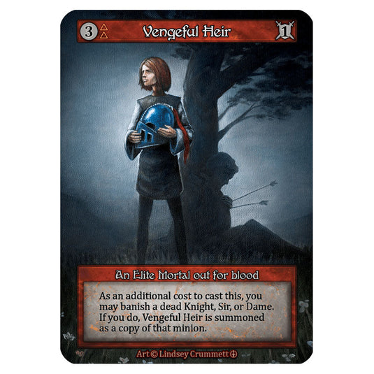 Vengeful Heir  card from the Sorcery: Contested Realm set Arthurian Legends