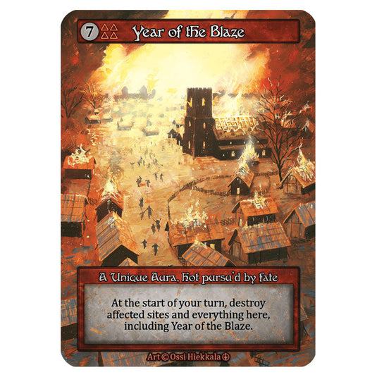 Year of the Blaze  card from the Sorcery: Contested Realm set Arthurian Legends