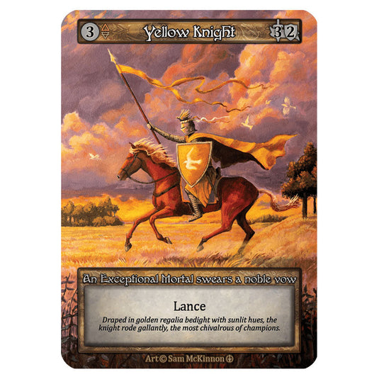 Yellow Knight  card from the Sorcery: Contested Realm set Arthurian Legends