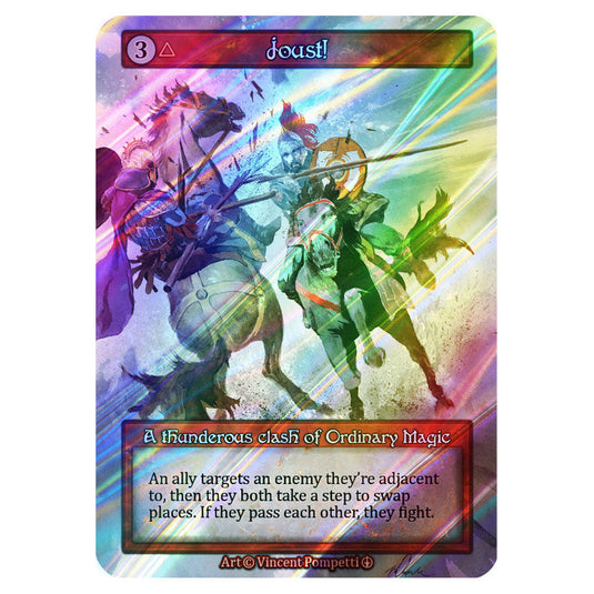 Joust! FOIL card from the Sorcery: Contested Realm set Arthurian Legends