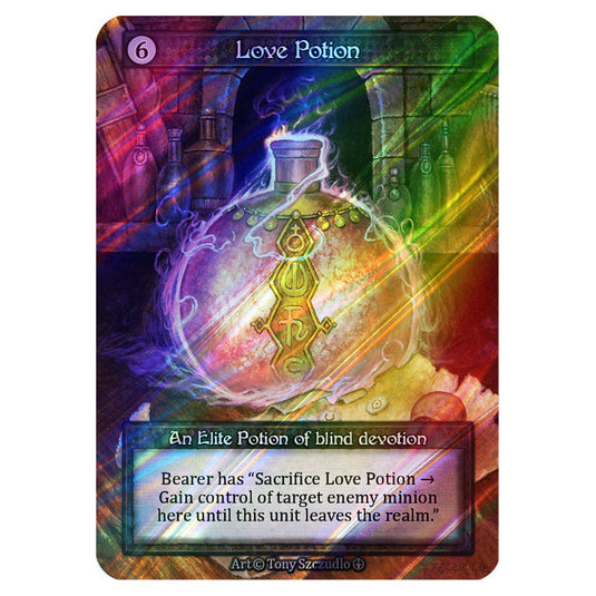 Love Potion FOIL card from the Sorcery: Contested Realm set Arthurian Legends