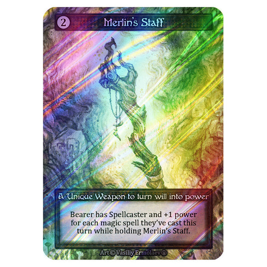 Merlin's Staff FOIL card from the Sorcery: Contested Realm set Arthurian Legends