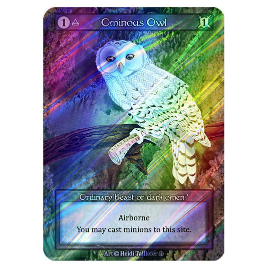 Ominous Owl FOIL card from the Sorcery: Contested Realm set Arthurian Legends