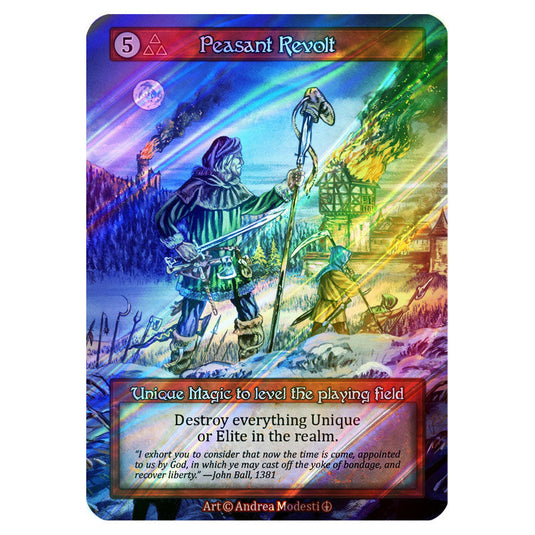 Peasant Revolt FOIL card from the Sorcery: Contested Realm set Arthurian Legends